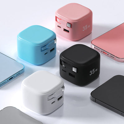 Speedy Retractable Cord 3 in 1 Fast Charger For Phones and Tablets. Vista Shops