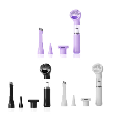 Compact Clean 4-in-1 Handheld Vacuum Pet Grooming and Dirt Remover with 3 Speeds & LCD